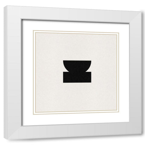 Polymath IV White Modern Wood Framed Art Print with Double Matting by Green, Jacob