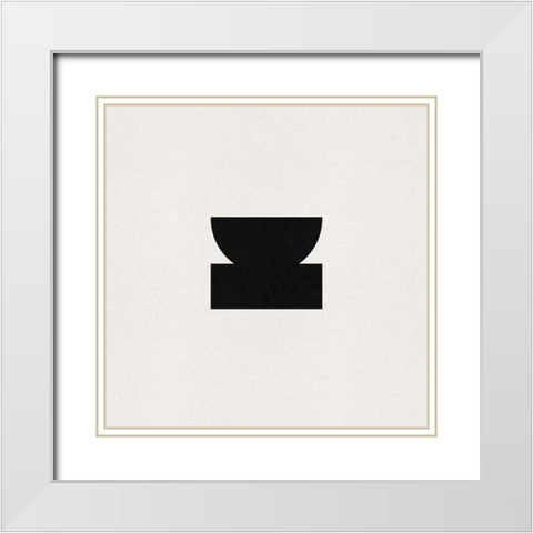 Polymath IV White Modern Wood Framed Art Print with Double Matting by Green, Jacob