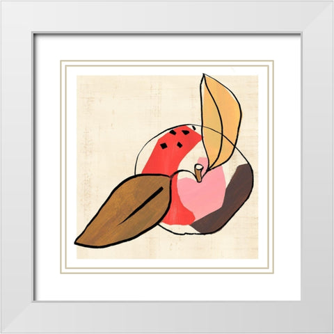 Fruit Cuts I White Modern Wood Framed Art Print with Double Matting by Warren, Annie