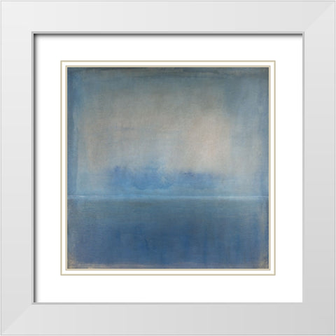 Evening Shore II White Modern Wood Framed Art Print with Double Matting by OToole, Tim