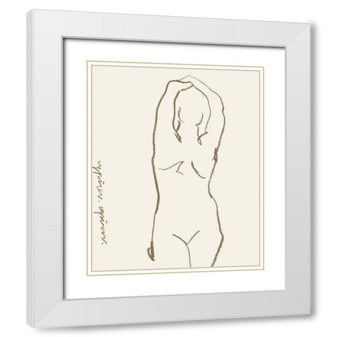 Toi et Moi I White Modern Wood Framed Art Print with Double Matting by Wang, Melissa