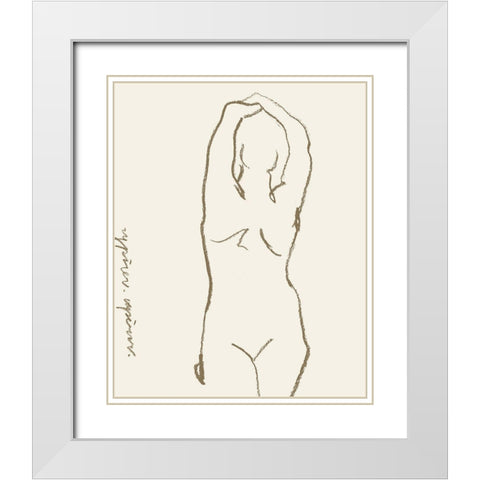 Toi et Moi I White Modern Wood Framed Art Print with Double Matting by Wang, Melissa