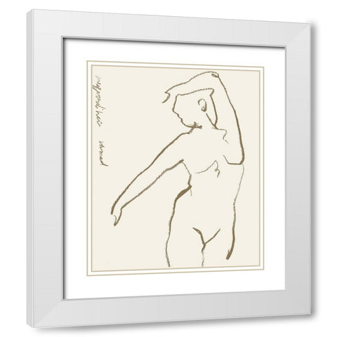 Toi et Moi III White Modern Wood Framed Art Print with Double Matting by Wang, Melissa