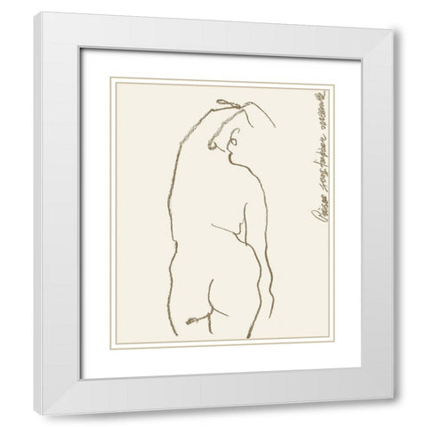 Toi et Moi IV White Modern Wood Framed Art Print with Double Matting by Wang, Melissa