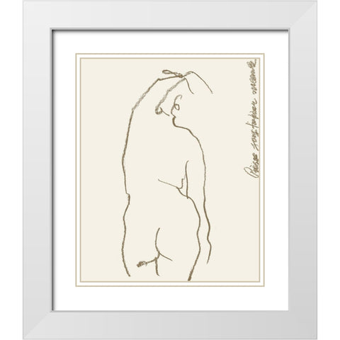 Toi et Moi IV White Modern Wood Framed Art Print with Double Matting by Wang, Melissa