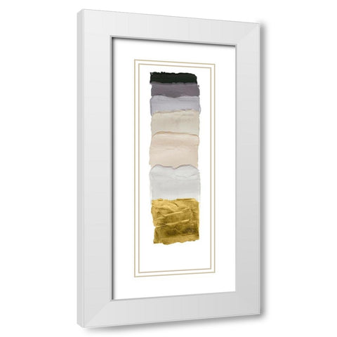Golden Masonry I White Modern Wood Framed Art Print with Double Matting by Lam, Vanna