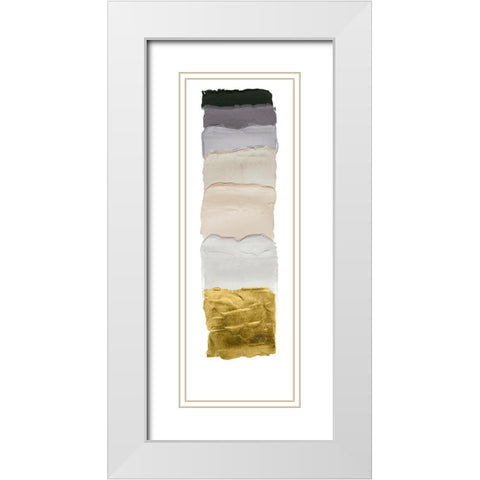 Golden Masonry I White Modern Wood Framed Art Print with Double Matting by Lam, Vanna