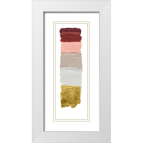 Golden Masonry III White Modern Wood Framed Art Print with Double Matting by Lam, Vanna