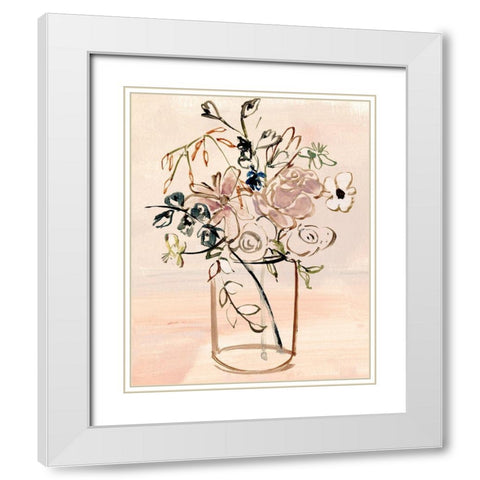 Tangled Beauty I White Modern Wood Framed Art Print with Double Matting by Warren, Annie