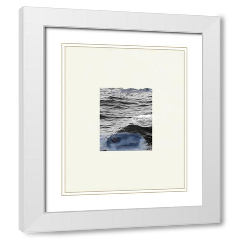 The Calm Cove I White Modern Wood Framed Art Print with Double Matting by Wang, Melissa