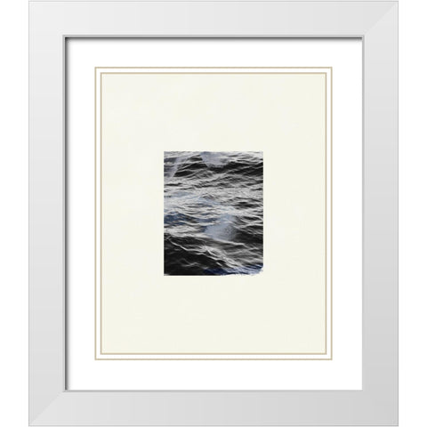 The Calm Cove II White Modern Wood Framed Art Print with Double Matting by Wang, Melissa