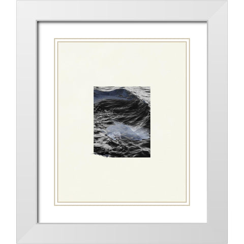 The Calm Cove III White Modern Wood Framed Art Print with Double Matting by Wang, Melissa