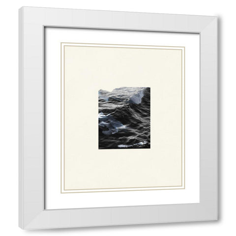 The Calm Cove IV White Modern Wood Framed Art Print with Double Matting by Wang, Melissa