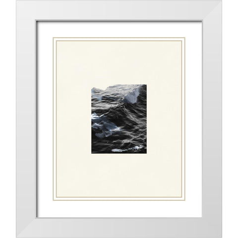 The Calm Cove IV White Modern Wood Framed Art Print with Double Matting by Wang, Melissa