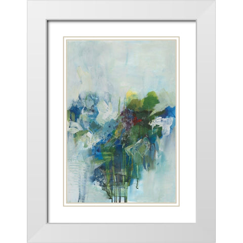 Happy Family II White Modern Wood Framed Art Print with Double Matting by Combs, Joyce