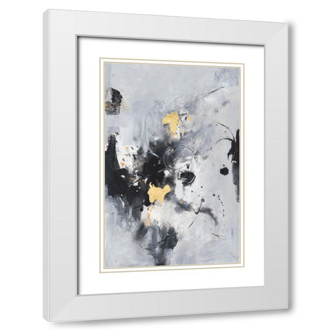 The Dance IV White Modern Wood Framed Art Print with Double Matting by Combs, Joyce