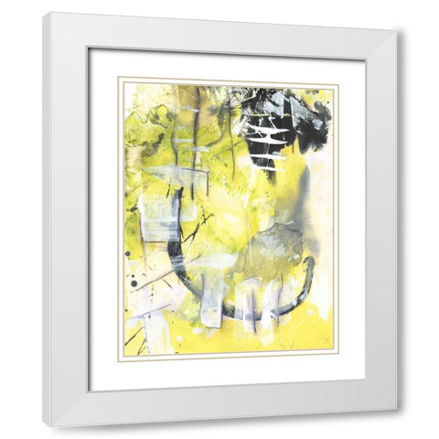 Exciting Times II White Modern Wood Framed Art Print with Double Matting by Combs, Joyce