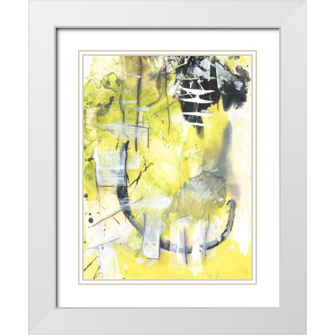 Exciting Times II White Modern Wood Framed Art Print with Double Matting by Combs, Joyce
