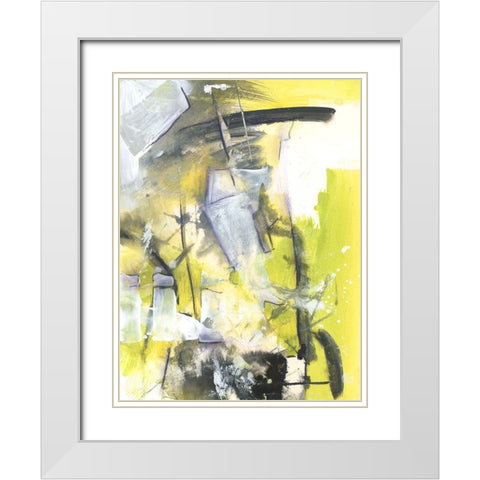 Exciting Times III White Modern Wood Framed Art Print with Double Matting by Combs, Joyce