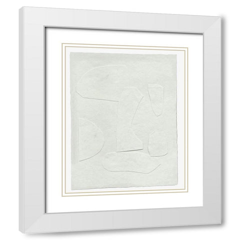Paperwork II White Modern Wood Framed Art Print with Double Matting by Wang, Melissa