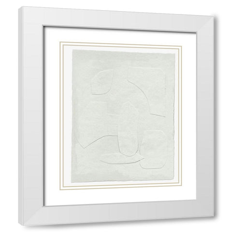 Paperwork III White Modern Wood Framed Art Print with Double Matting by Wang, Melissa
