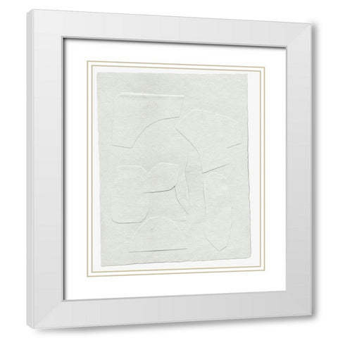 Paperwork IV White Modern Wood Framed Art Print with Double Matting by Wang, Melissa