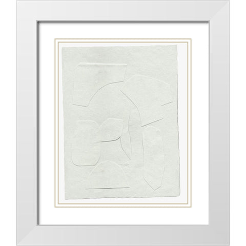 Paperwork IV White Modern Wood Framed Art Print with Double Matting by Wang, Melissa