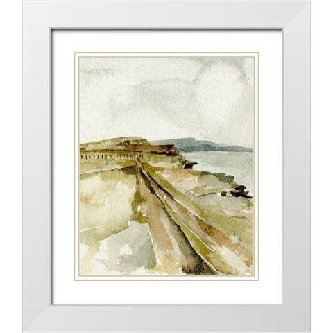 North Sea Coast I White Modern Wood Framed Art Print with Double Matting by Caroline, Emma