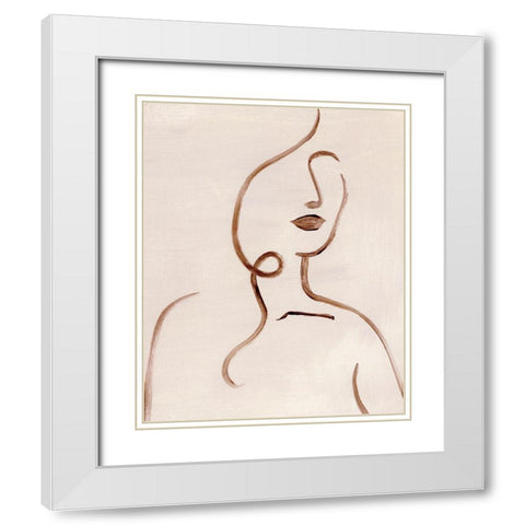 Femme Sketch II White Modern Wood Framed Art Print with Double Matting by Popp, Grace