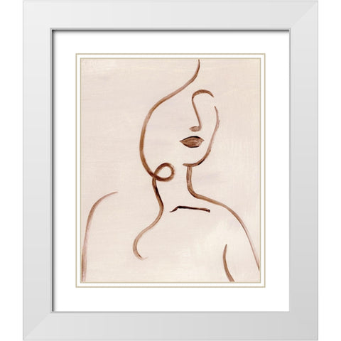 Femme Sketch II White Modern Wood Framed Art Print with Double Matting by Popp, Grace