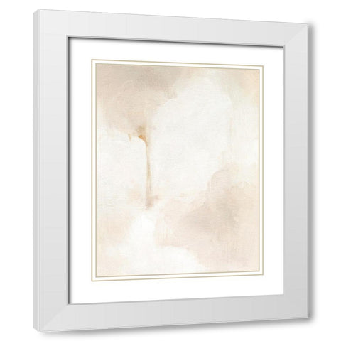 Neutral Glow I White Modern Wood Framed Art Print with Double Matting by Caroline, Emma