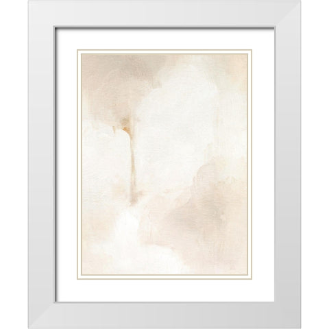 Neutral Glow I White Modern Wood Framed Art Print with Double Matting by Caroline, Emma