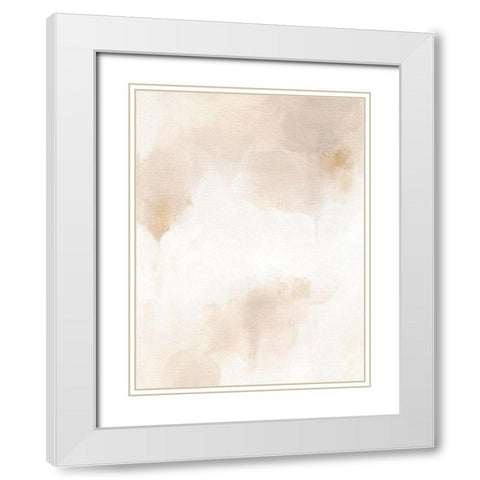 Neutral Glow II White Modern Wood Framed Art Print with Double Matting by Caroline, Emma