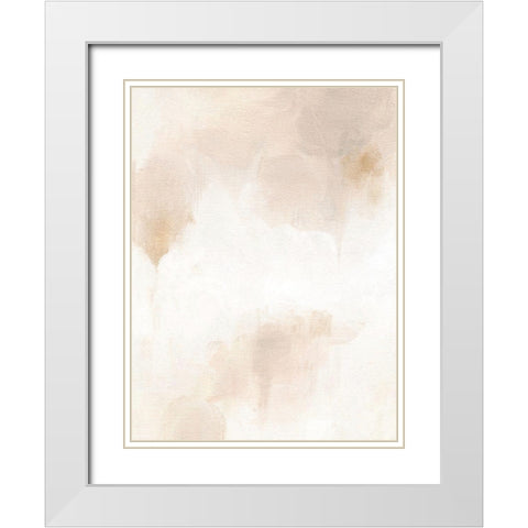 Neutral Glow II White Modern Wood Framed Art Print with Double Matting by Caroline, Emma