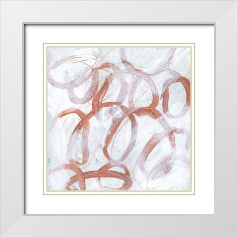 Rust Thread IV White Modern Wood Framed Art Print with Double Matting by Vess, June Erica