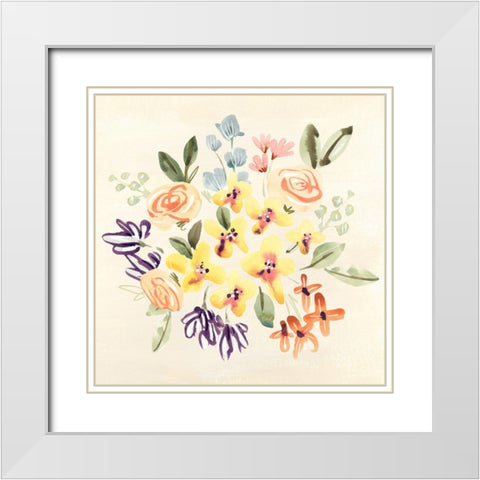 Coming Together I White Modern Wood Framed Art Print with Double Matting by Warren, Annie