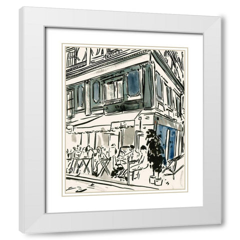 Aucoin de Larue I White Modern Wood Framed Art Print with Double Matting by Wang, Melissa