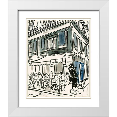 Aucoin de Larue I White Modern Wood Framed Art Print with Double Matting by Wang, Melissa