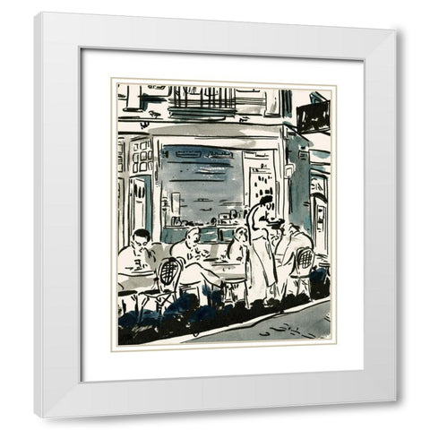 Aucoin de Larue III White Modern Wood Framed Art Print with Double Matting by Wang, Melissa