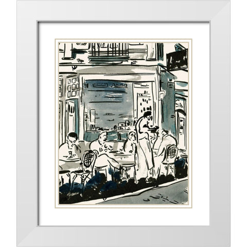 Aucoin de Larue III White Modern Wood Framed Art Print with Double Matting by Wang, Melissa