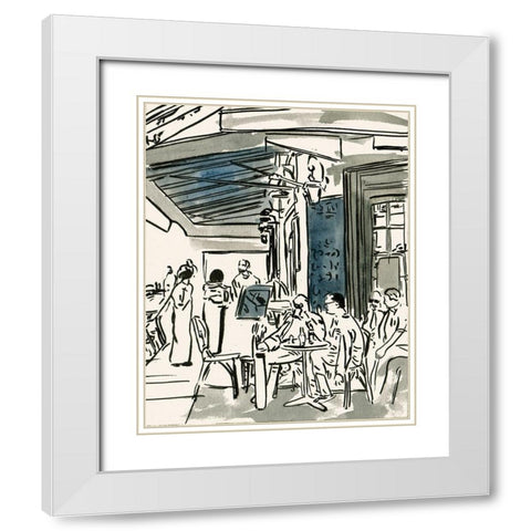 Aucoin de Larue IV White Modern Wood Framed Art Print with Double Matting by Wang, Melissa