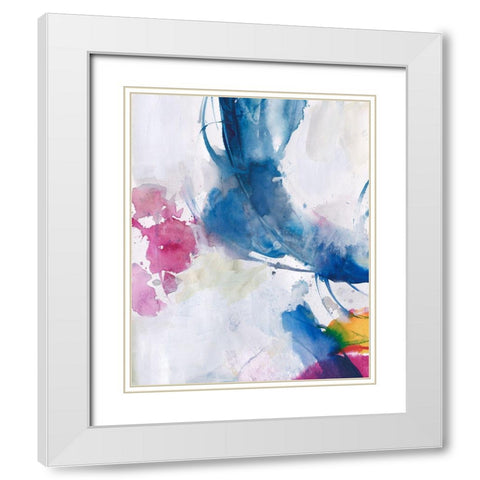 Treading Softly I White Modern Wood Framed Art Print with Double Matting by Combs, Joyce