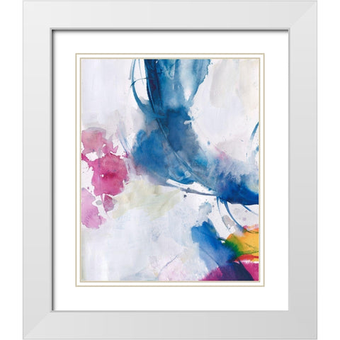 Treading Softly I White Modern Wood Framed Art Print with Double Matting by Combs, Joyce