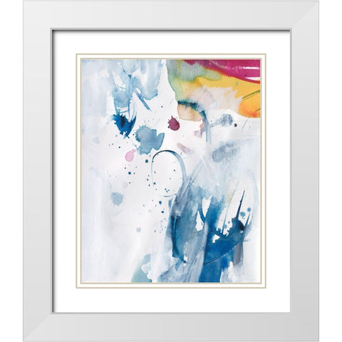 Treading Softly II White Modern Wood Framed Art Print with Double Matting by Combs, Joyce