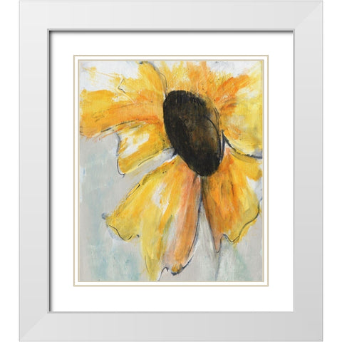 Sunny Days II White Modern Wood Framed Art Print with Double Matting by Combs, Joyce