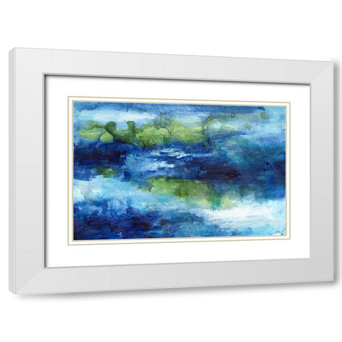 Drift I White Modern Wood Framed Art Print with Double Matting by Combs, Joyce