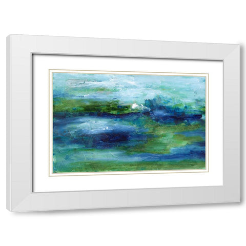 Drift II White Modern Wood Framed Art Print with Double Matting by Combs, Joyce