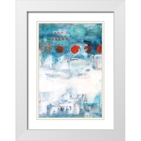 Connect the Pieces I White Modern Wood Framed Art Print with Double Matting by Harper, Ethan