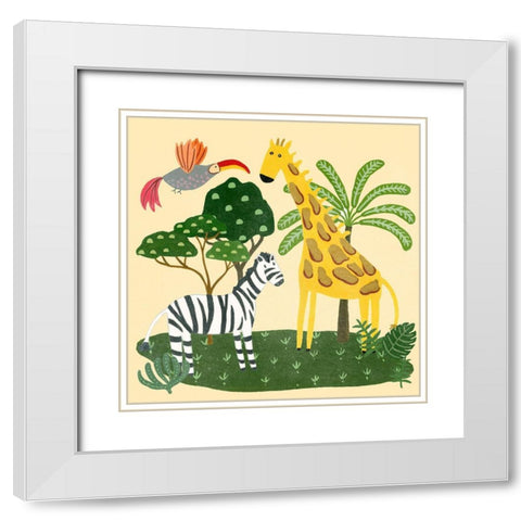 Lil Wild Ones II White Modern Wood Framed Art Print with Double Matting by Moore, Regina