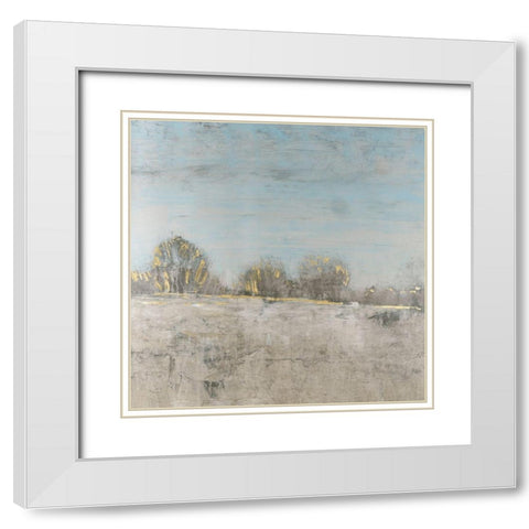 Pale Blue Sky II White Modern Wood Framed Art Print with Double Matting by OToole, Tim